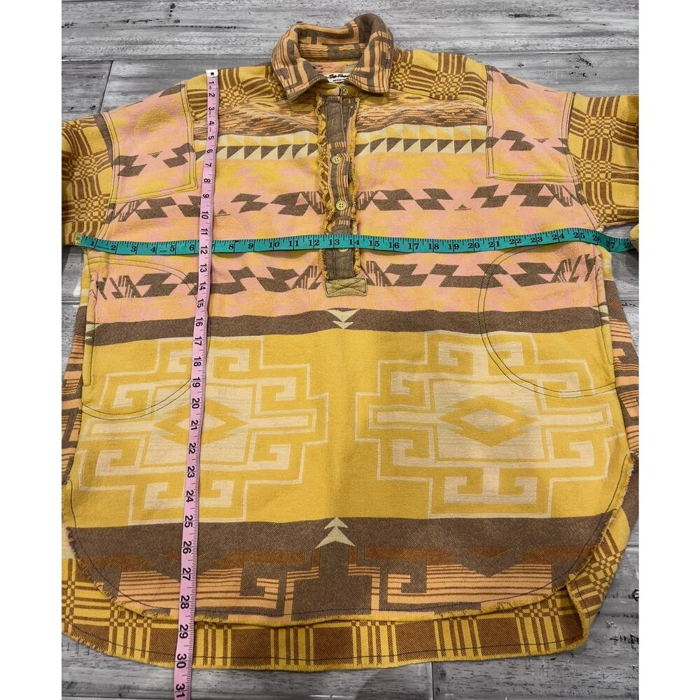 Free People Southwest Aztec Pullover Jacket Western Boho Ranch Shacket L - Picture 14 of 14